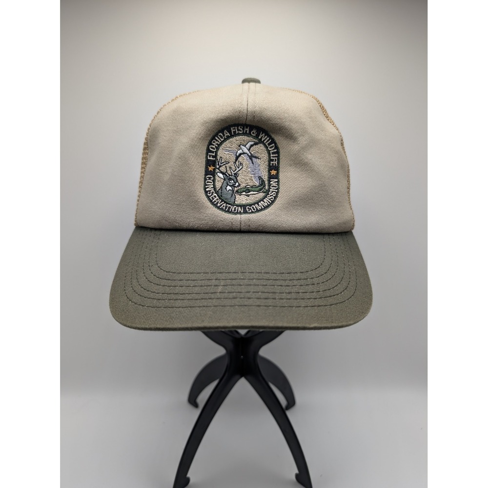 Legend Florida Fish & Wildlife Conservation Commission Trucker Hat Snapback Tan